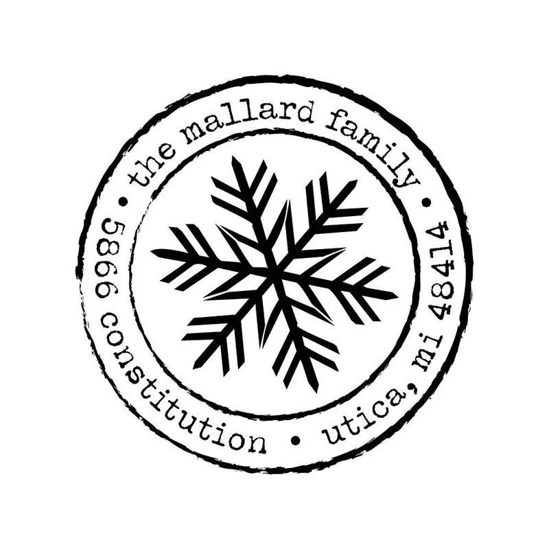 Postmark Snowflake Custom Stamp Hot Picks