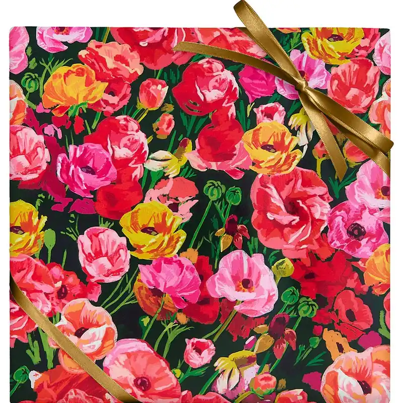 Poppies Continuous Roll Wrap Genuine