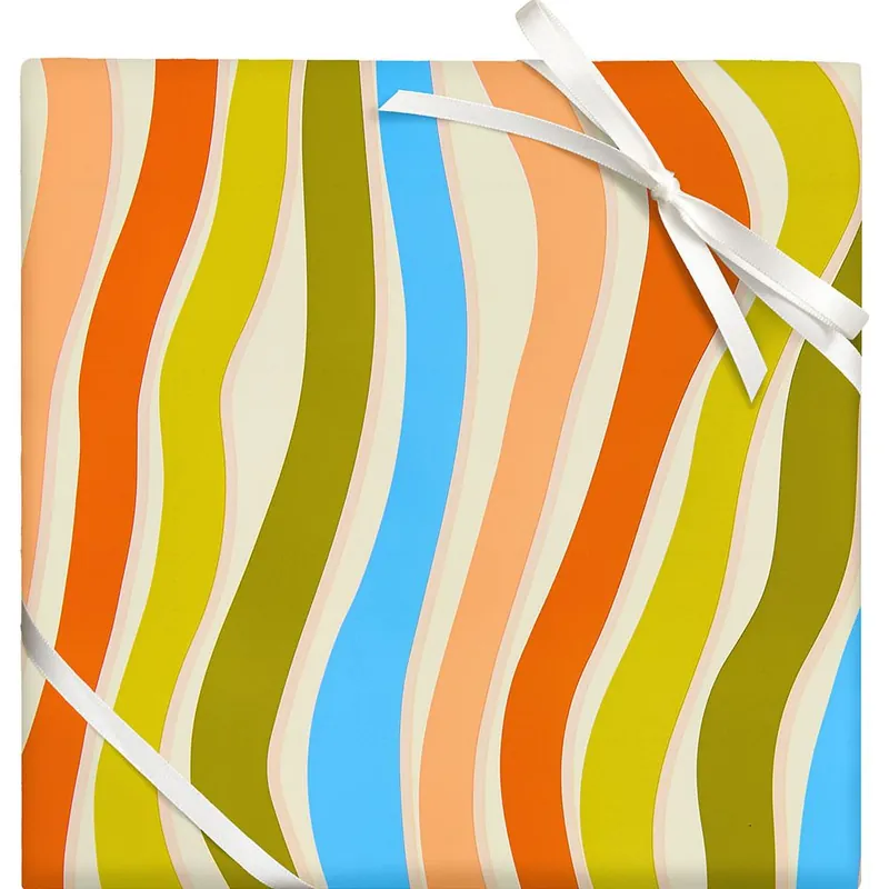 New Release Wavy Stripes Continuous Roll Wrap