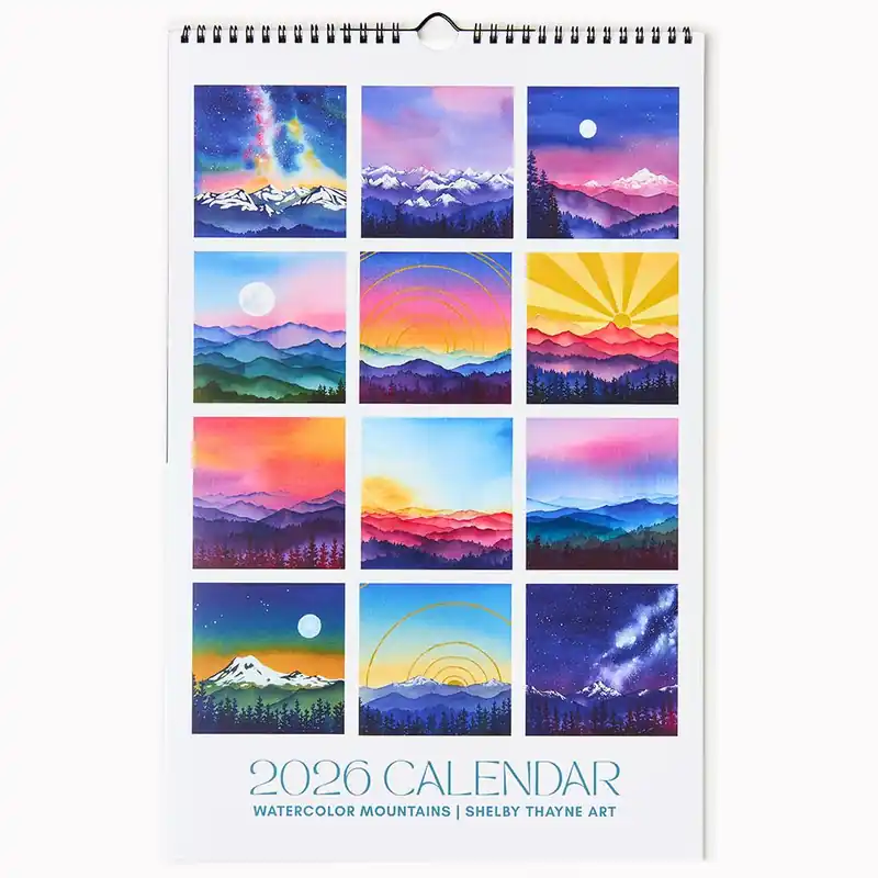 2026 Mountain Art Wall Calendar Clearance