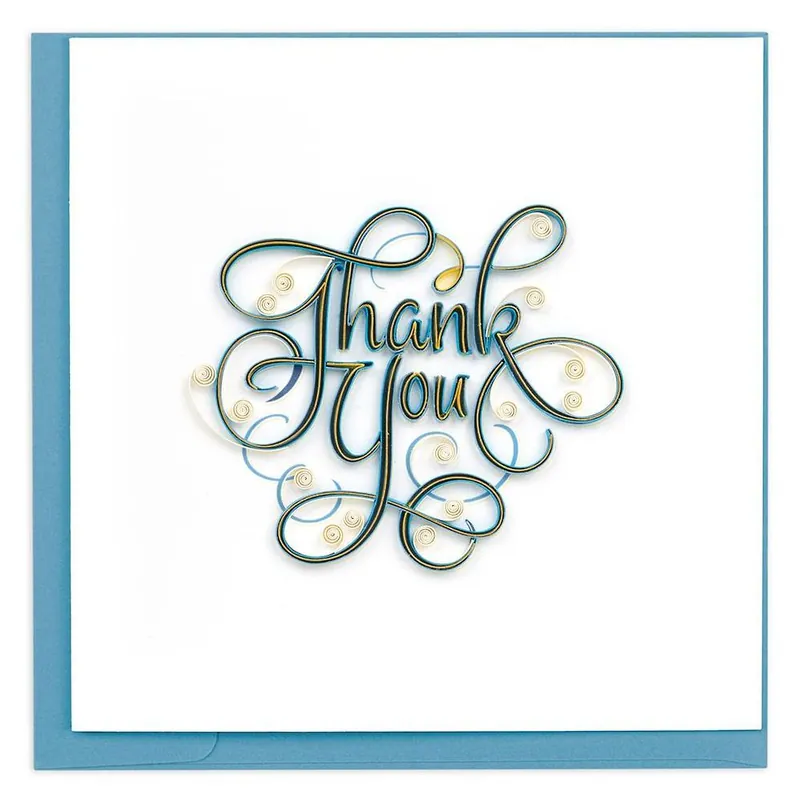 Quilling Thank You Card Professional Grade
