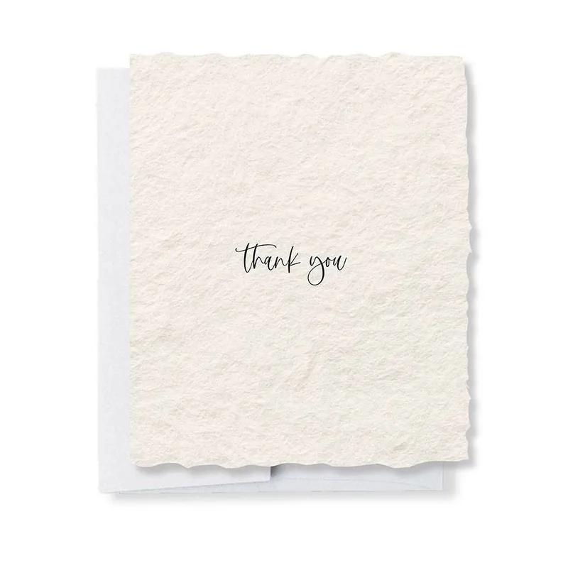 Deckled Edge Thank You Card Modern