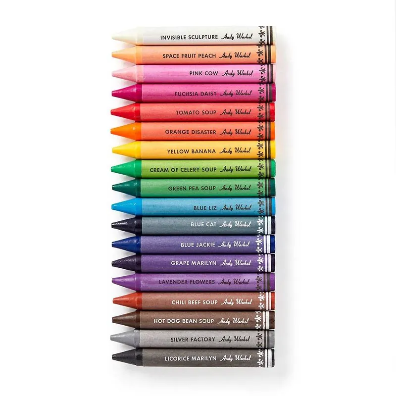 Andy Warhol Soup Can Crayons + Sharpener Don’t Miss Out