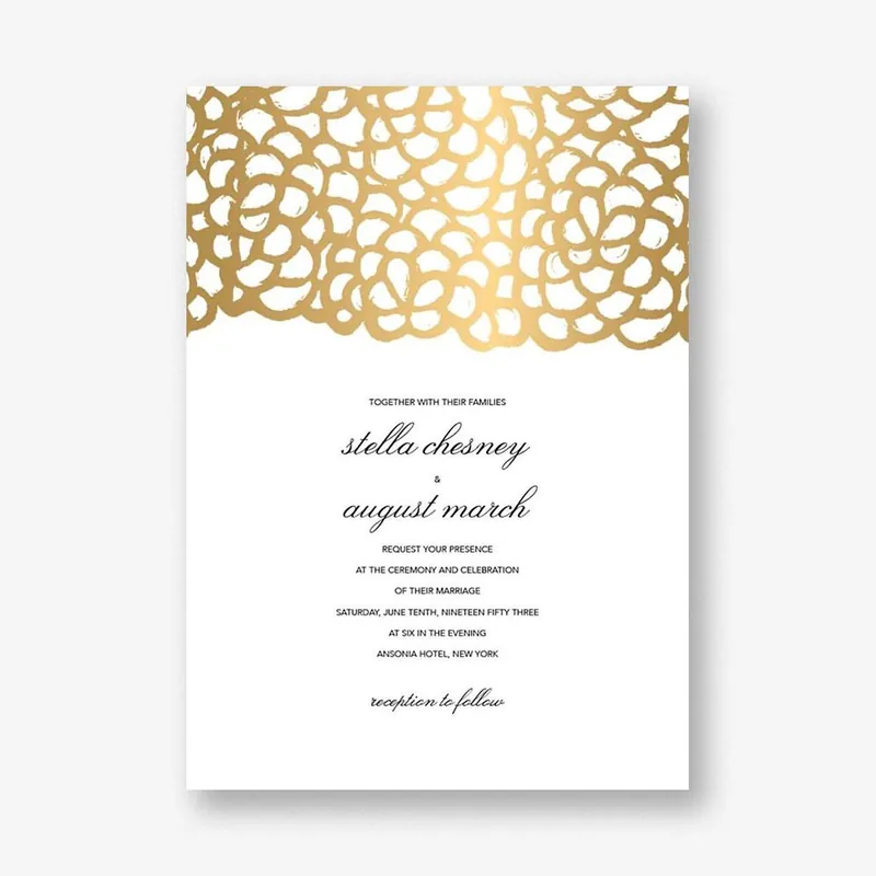 Direct From Factory Gardenia Wedding Invitation