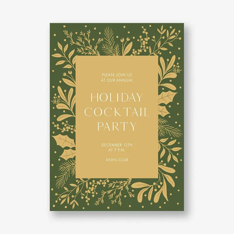 Gold Greenery Holiday Card Don’t Miss Out