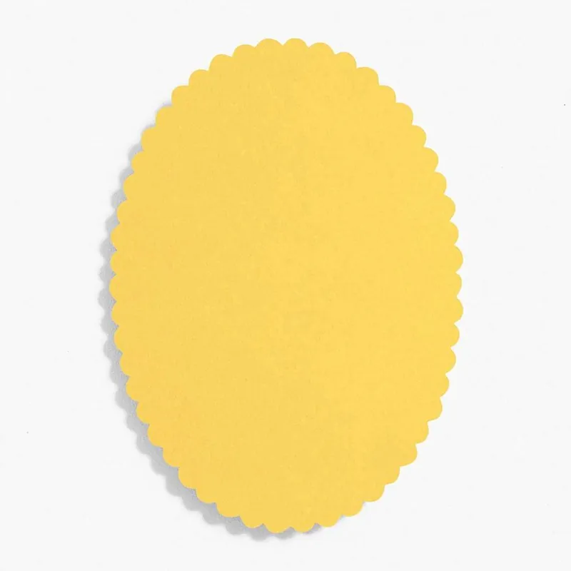 Curry 4 Bar Scallop Oval Note Cards Discount