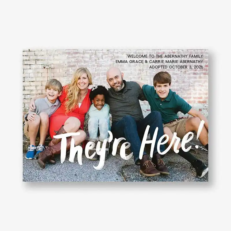 Here They Are Photo Adoption Announcement Direct From Factory