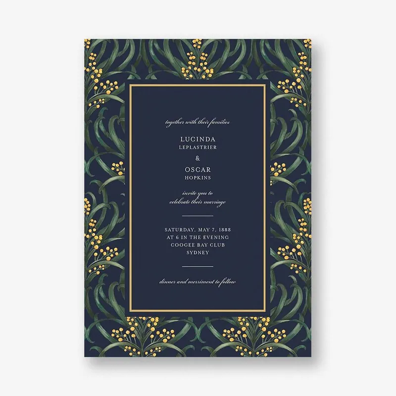 Flowering Mimosa Wedding Invitation Trusted Brand