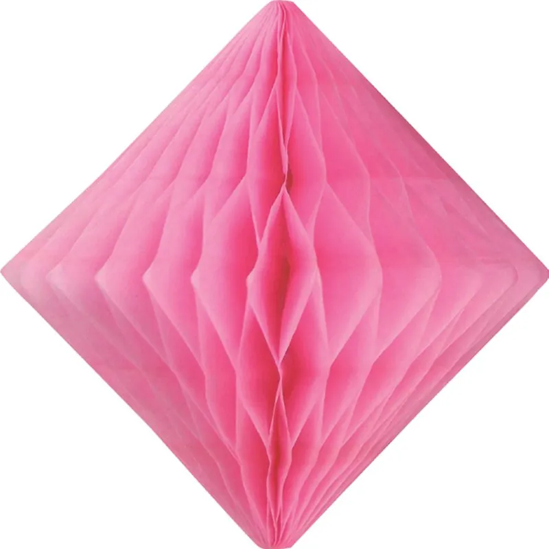 Light Pink Diamond Paper Honeycomb 15cm In Demand