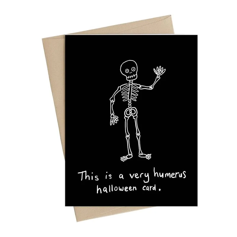 Humerus Skeleton Halloween Card Direct From Manufacturer