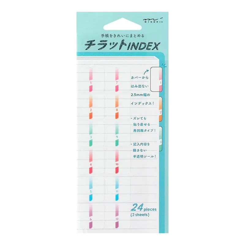 Place Order Midori Index Labels: Chiratto Colors
