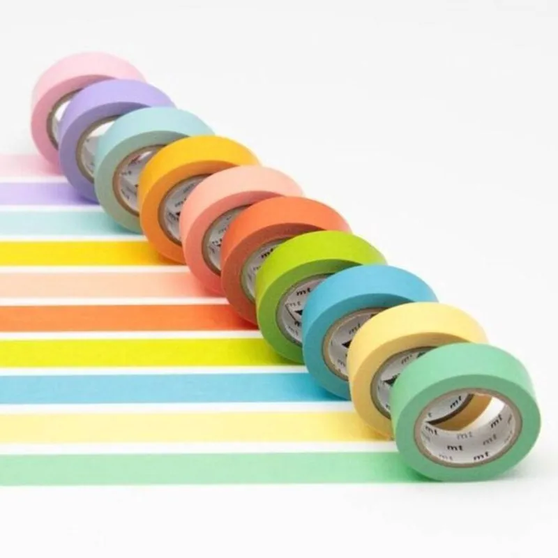 10 color tapes: 10 solid LIGHT colors - boxed; assortment 2 Weekend Sale