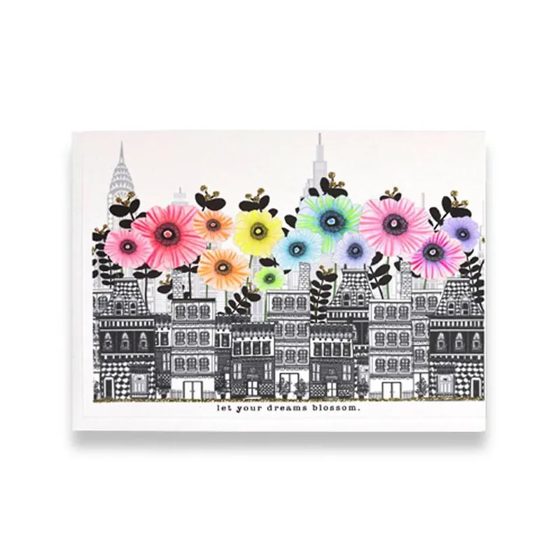 Glitter Let Your Dreams Blossom Encouragement Card Free Delivery