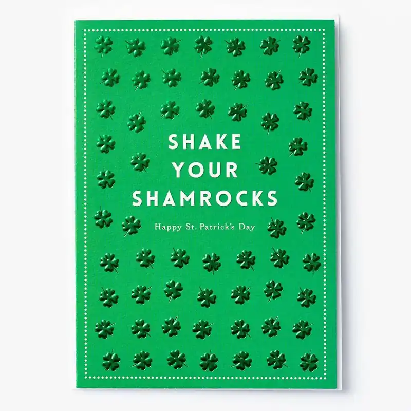 Shake Your Shamrock St. Patrick's Day Card High Quality