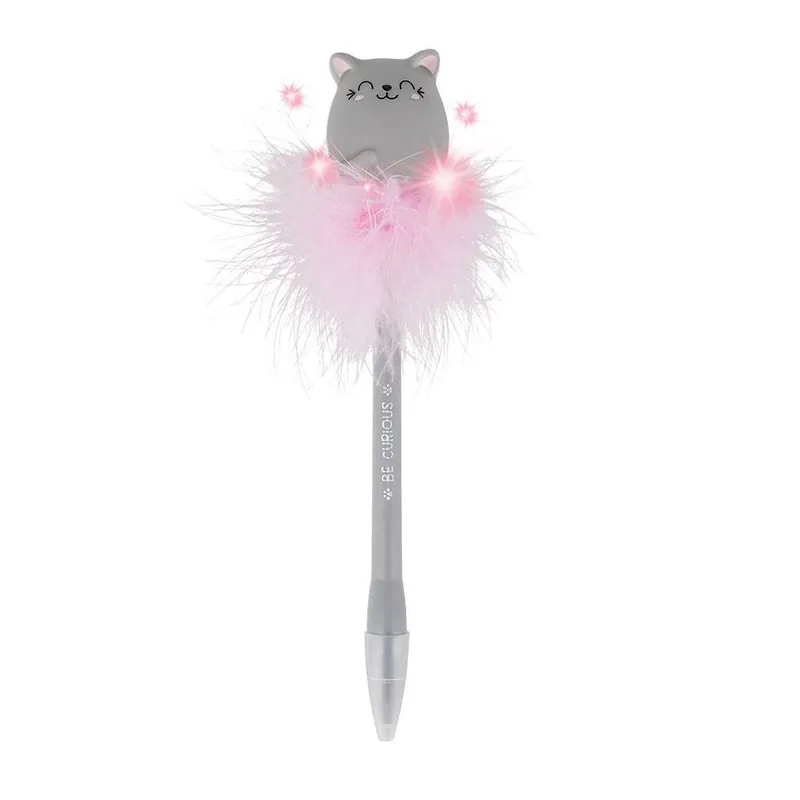 Legami Light-Up Cat Ballpoint Pen - Writing Is Magic - Kitty Exclusive