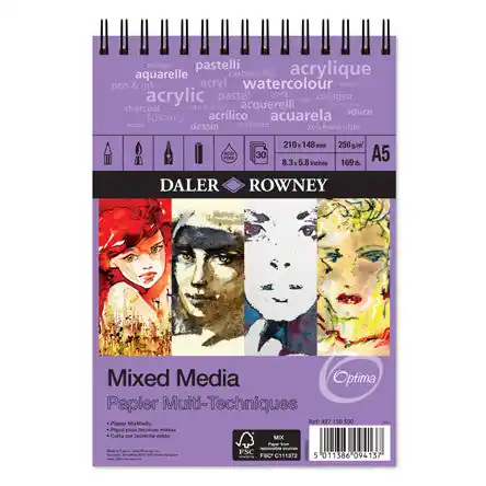 Daler-Rowney Optima Mixed Media Spiral Pad A5 Best Choice