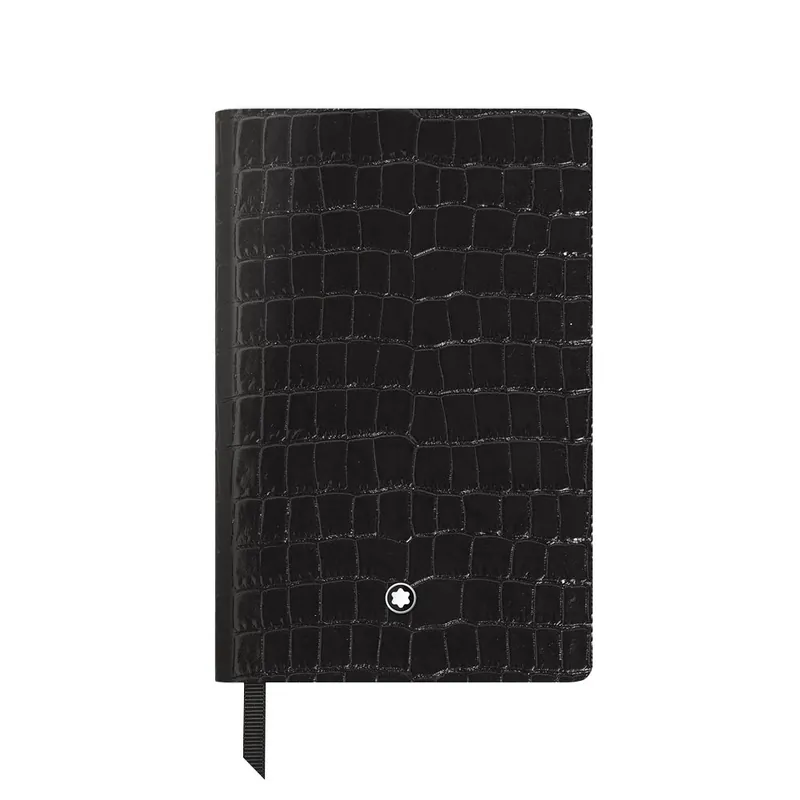 Montblanc Small Notebook Black Printed Croco Leather Lined Markdown