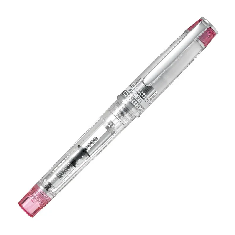 Pilot Prera Fountain Pen Transparent with Pink Trim Same Day Shipping