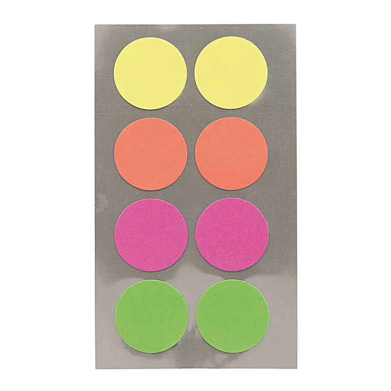 Rico Office Sticker Neon Dots 25mm High Quality