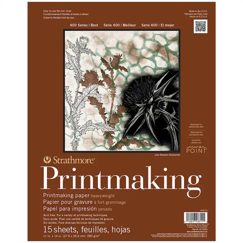 Affordable Strathmore 400 Heavyweight Printmaking Pad 11x14in