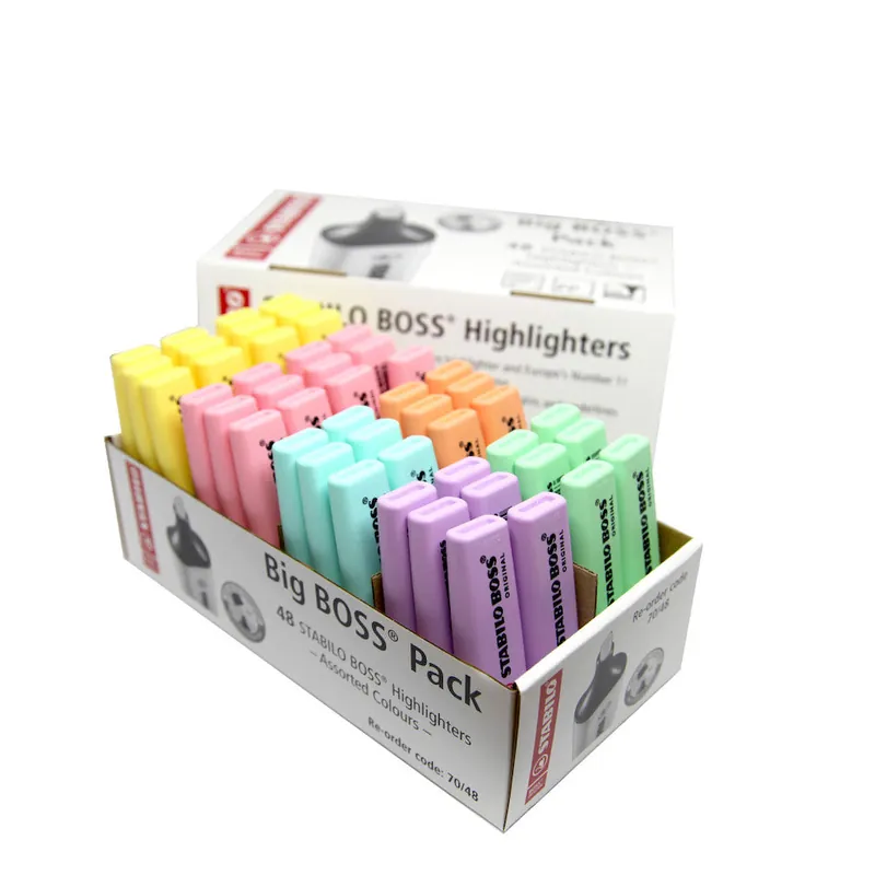 Wholesale STABILO BIG BOSS PACK Highlighters Pack of 48 Pastel