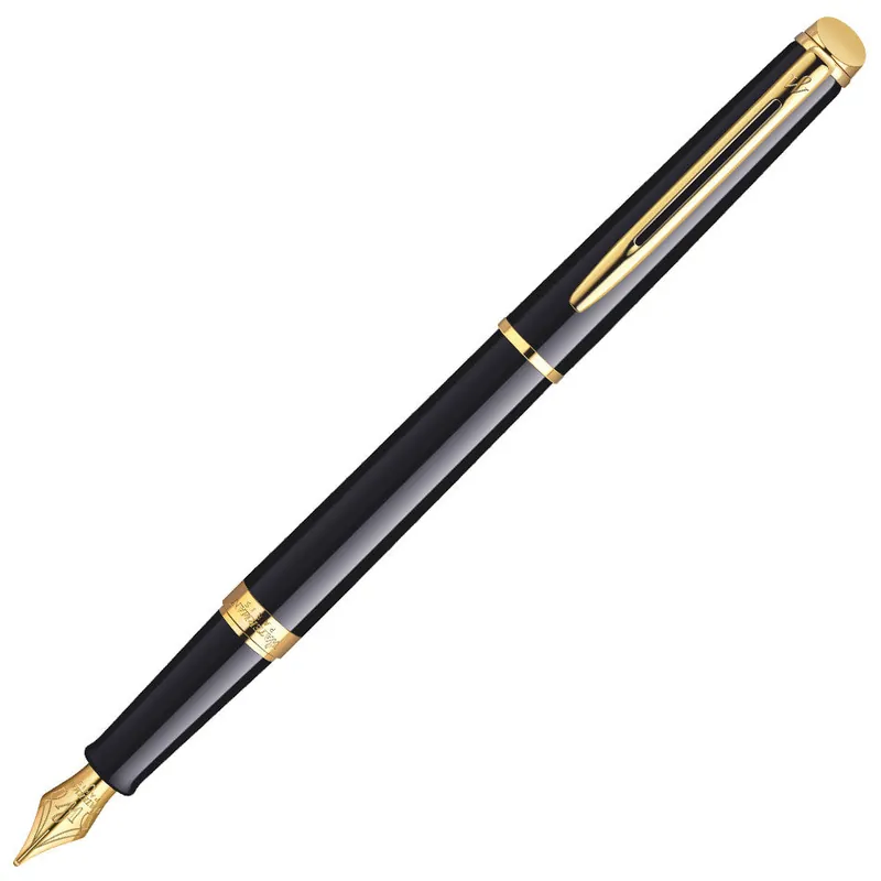 Direct From Factory Waterman Hemisphere Fountain Pen Black with Gold Trim
