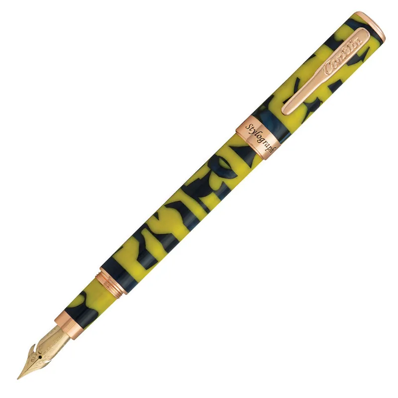 Cheap Conklin Stylograph Mosaic Fountain pen Yellow Blue