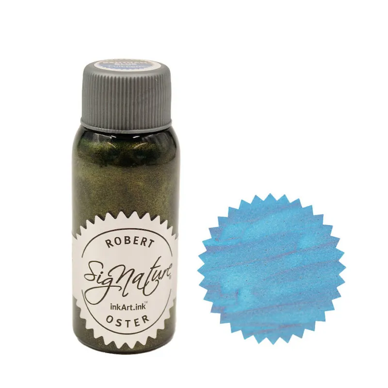 Budget Cult Pens Exclusive Shake n Shimmy Dipping Ink by Robert Oster 50ml Limited Edition Bantham Blue Dip