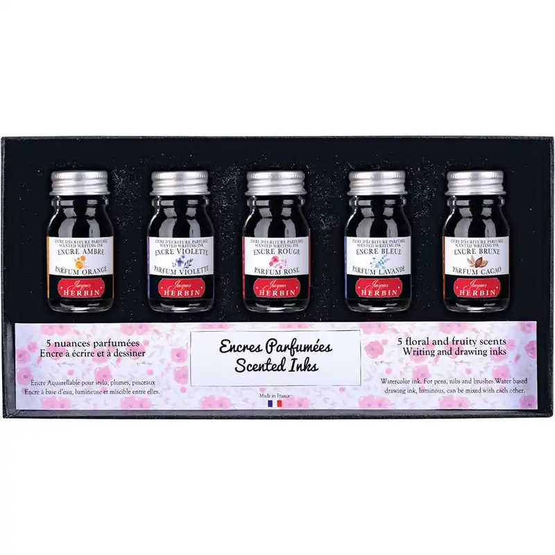 Price Drop Jacques Herbin 5 Perfumed Inks 10ml Set